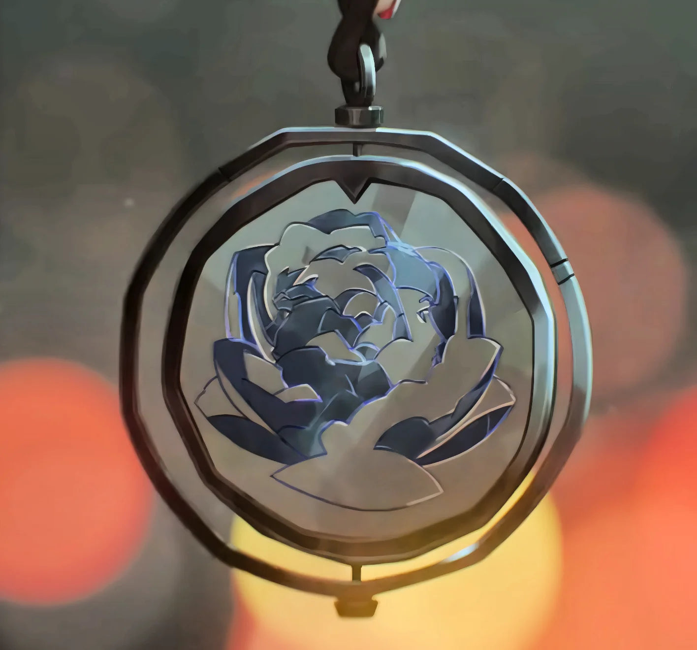 Arcane Spinning Jinx & Ekko Pendant Necklace – Blue Rose Edition