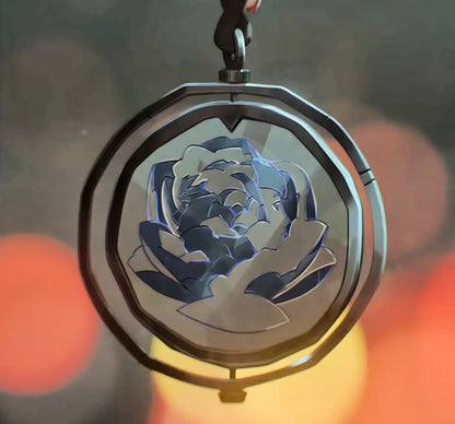 Arcane Spinning Jinx & Ekko Pendant Necklace – Blue Rose Edition